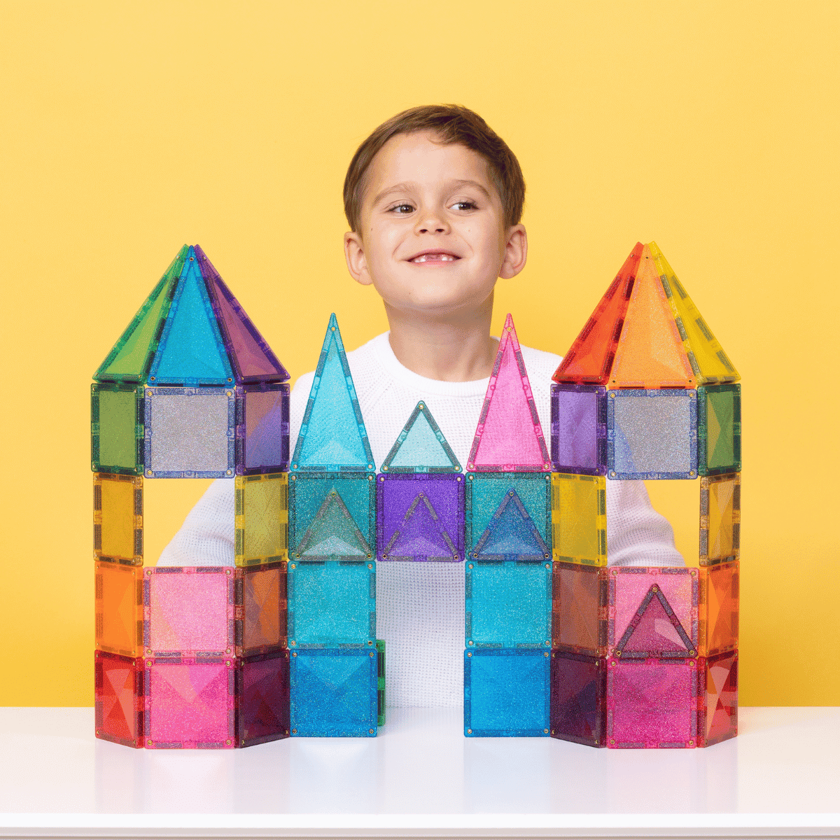 Connetix Tiles 48 Piece Glitter Castle Pack