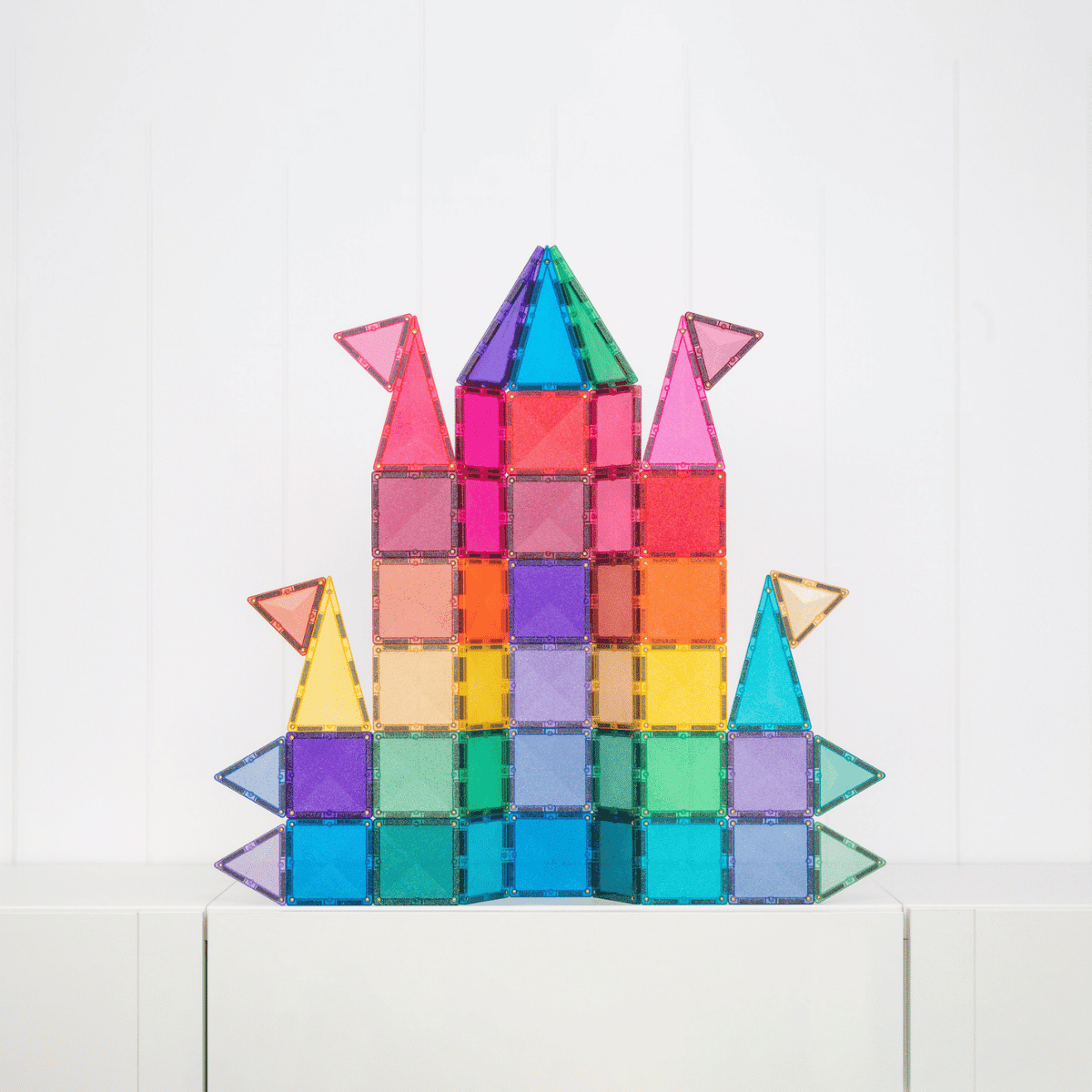 Connetix Tiles 48 Piece Glitter Castle Pack