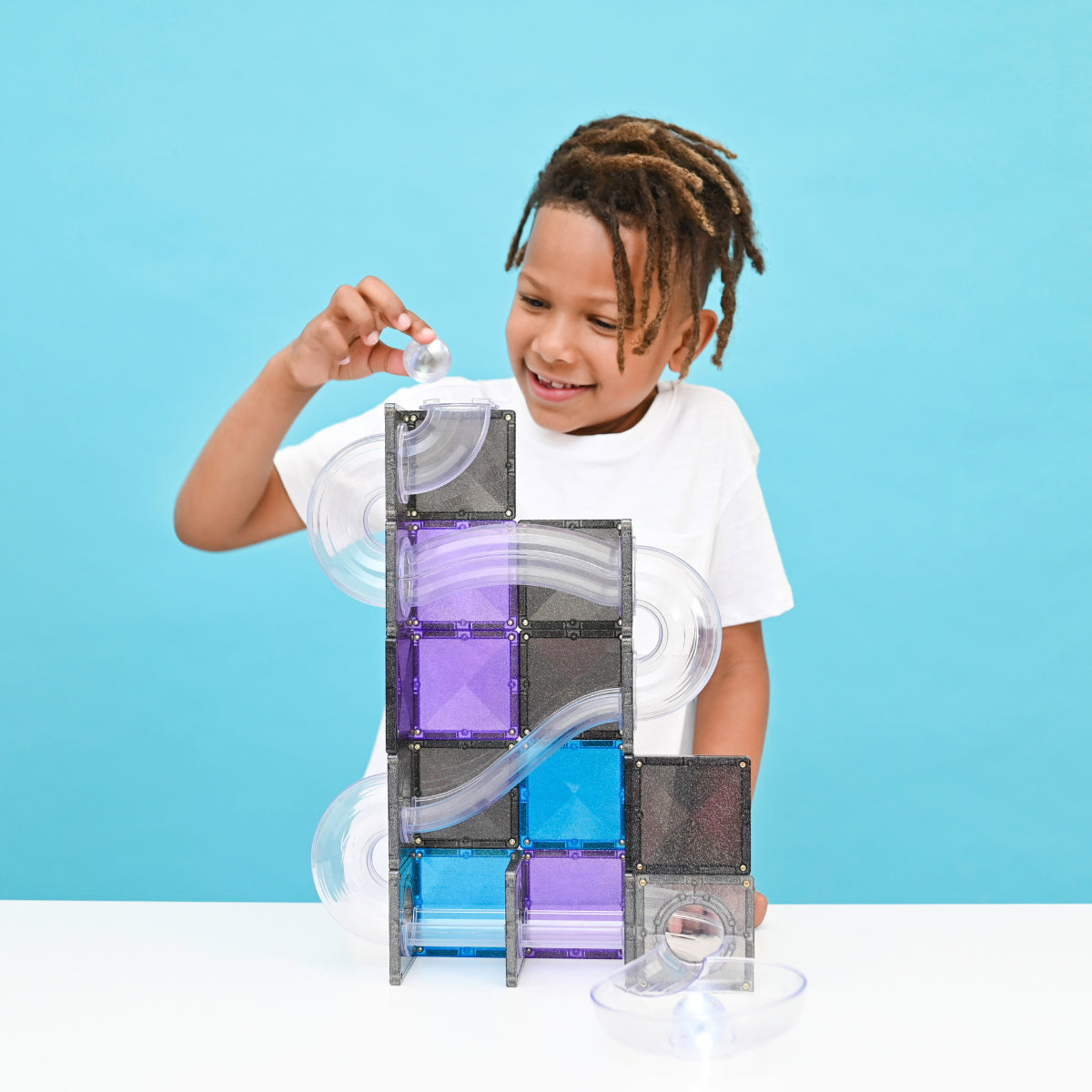 Connetix Tiles 61 Piece Ball Run Galaxy Pack