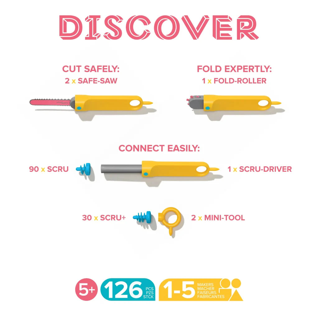 Makedo Discover Kit - Cardboard Construction Toolkit