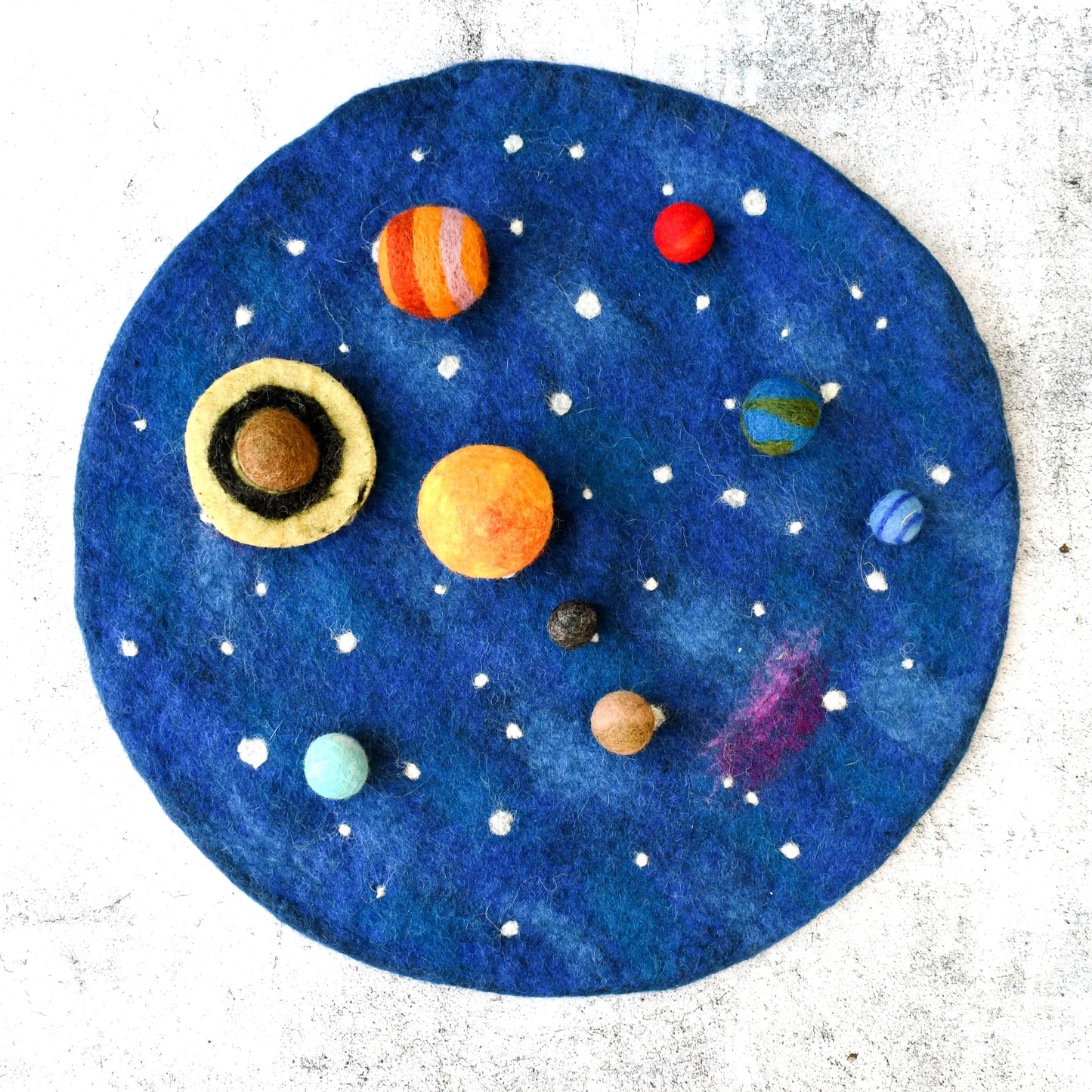 Tara Treasures - Solar System Outer Space Play Mat with Felt Planets