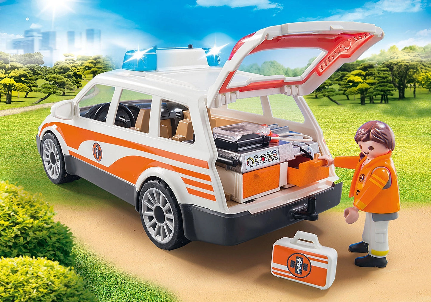 Playmobil City Life Emergency Car with Siren - 70050