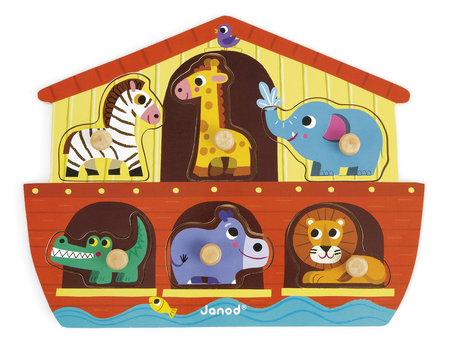 Janod wooden 6pc puzzle