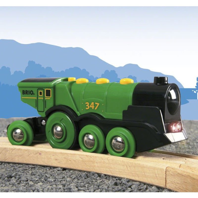 Brio Big Green Action Locomotive Battery Powered 3