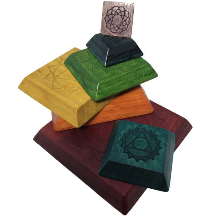 Chakra Pyramid Rainbow Wooden 2