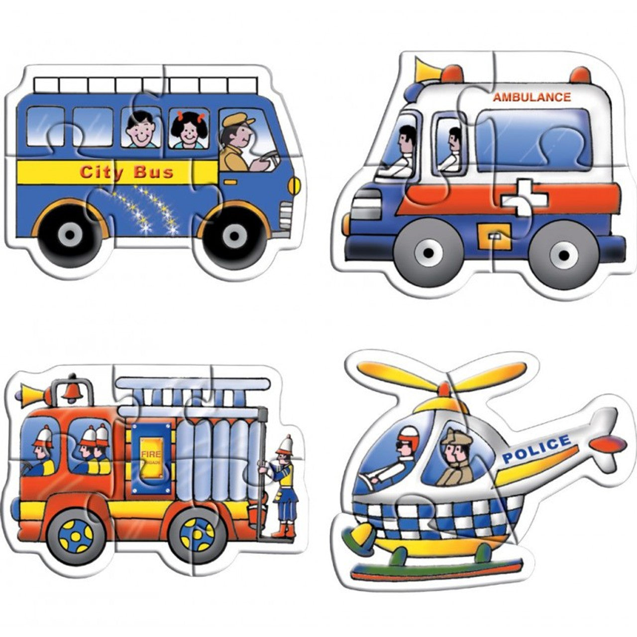 Creatives Puzzle Early Special Vehicles 4x 3-6pcs