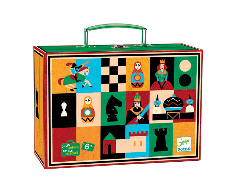 Djeco wooden chess and checkers set