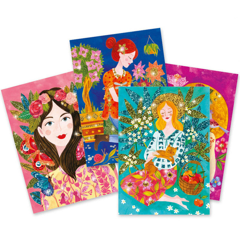 Djeco The Scent Of Flowers Glitter Boards 2