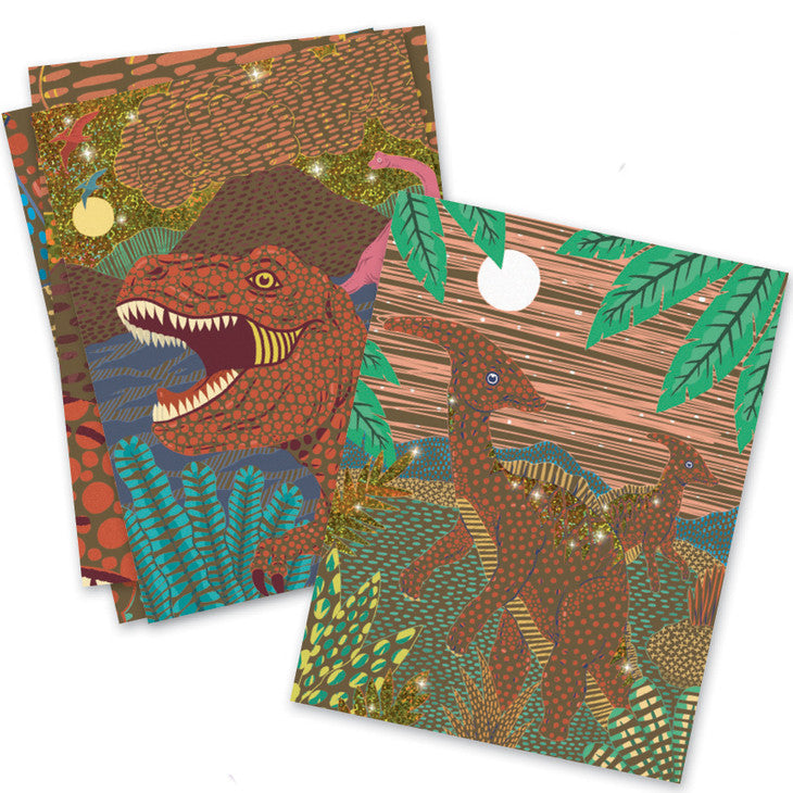 Djeco Scratch Boards When Dinosaurs Reigned - K and K Creative Toys