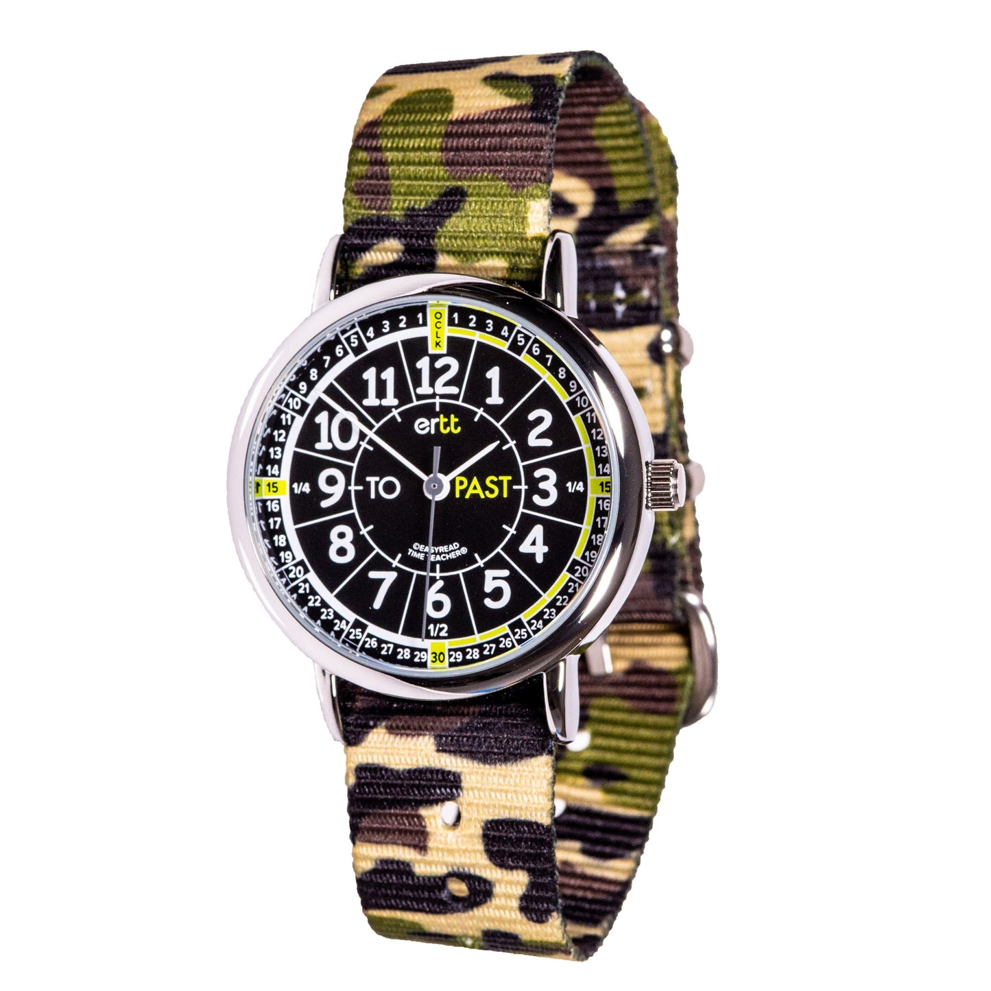 Easy Read Time Teacher Watch Green Camo