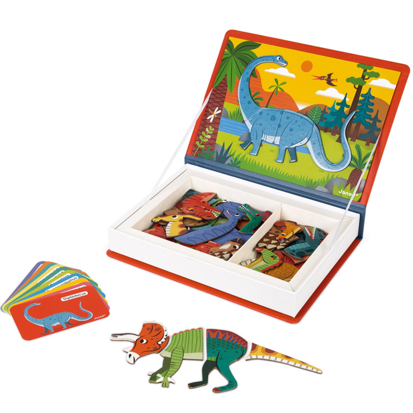 Janod Magnetic Book Dinosaur 40pc 3