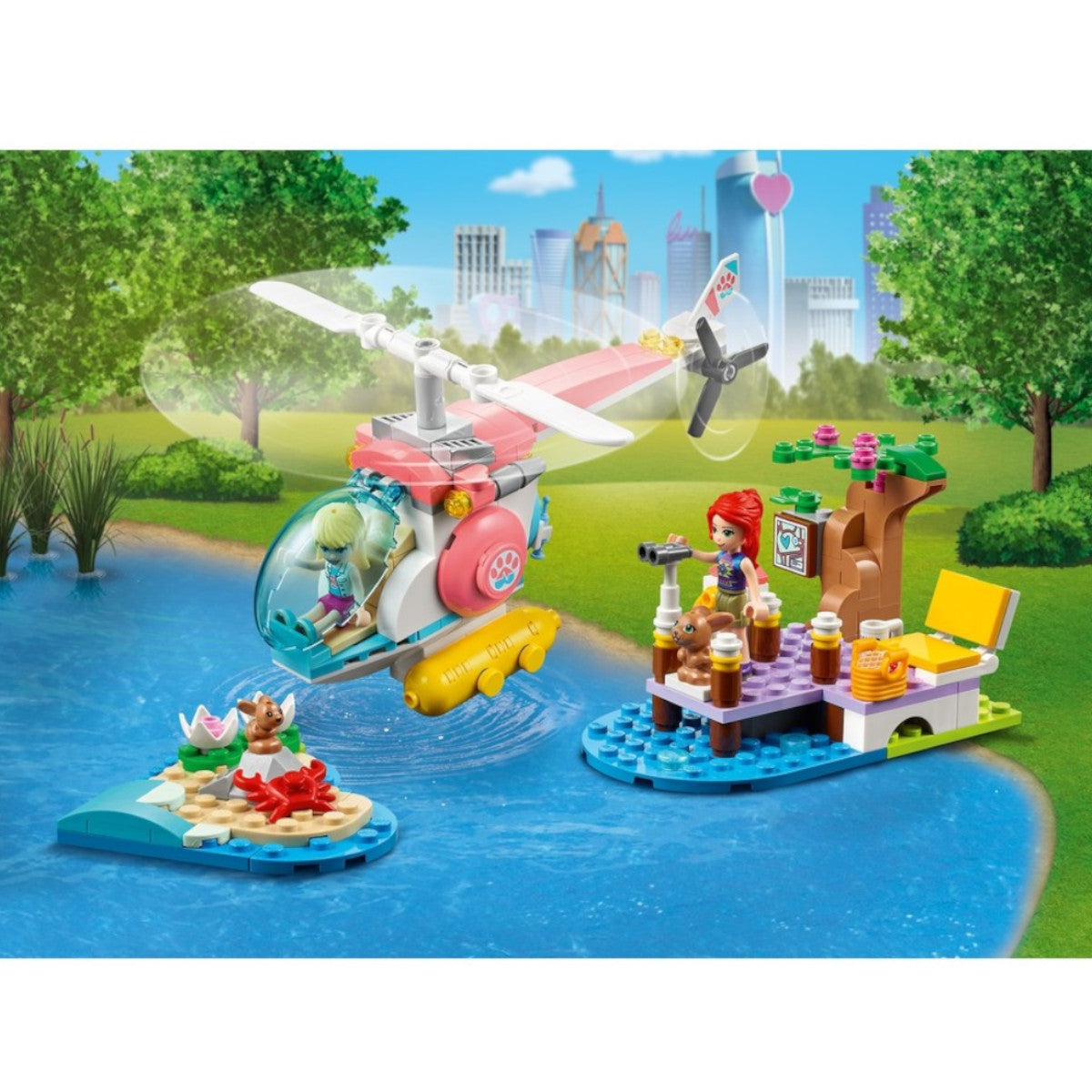 LEGO Friends Vet Clinic Rescue Helicopter 41692 1