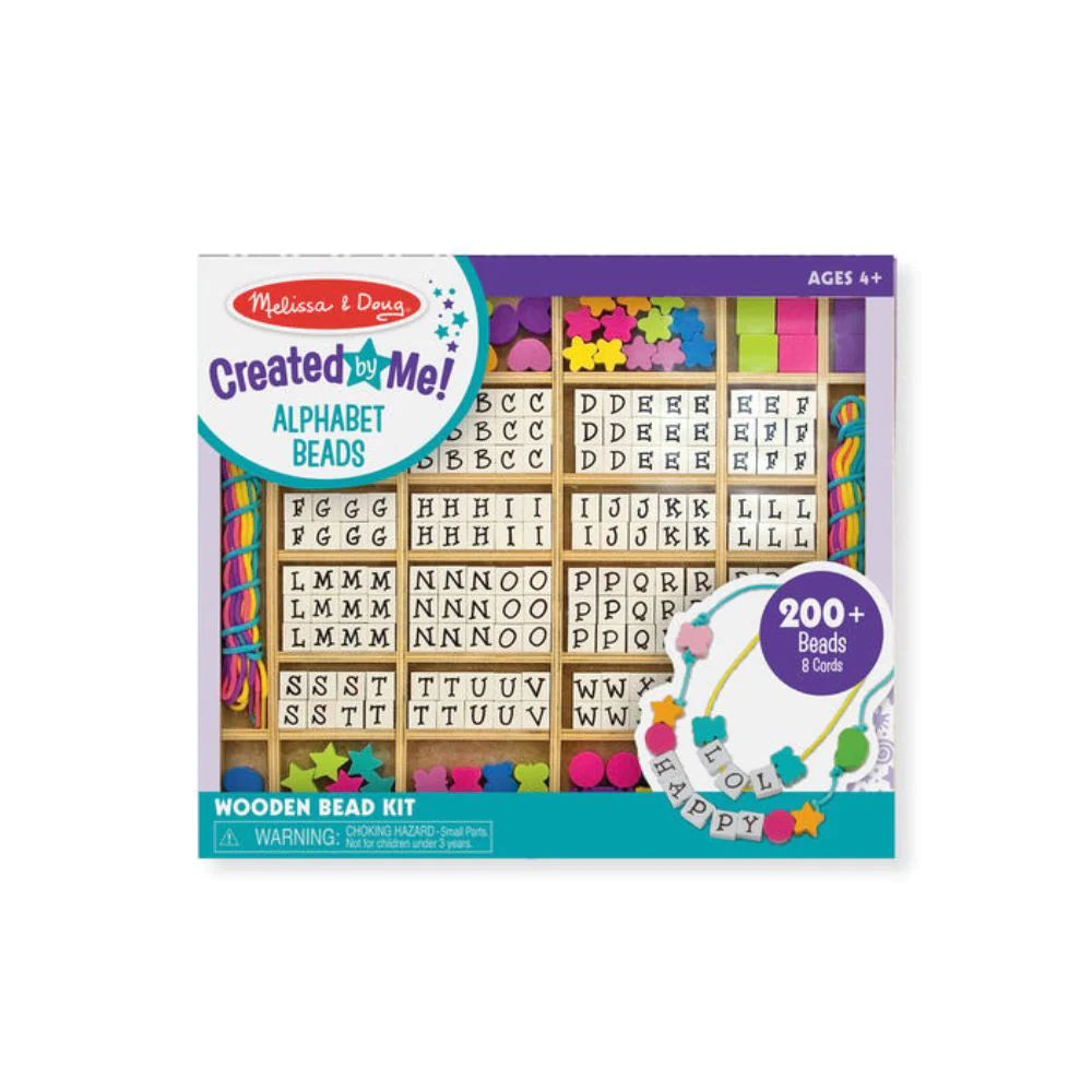 Melissa & Doug Lacing Beads Wooden Alphabet