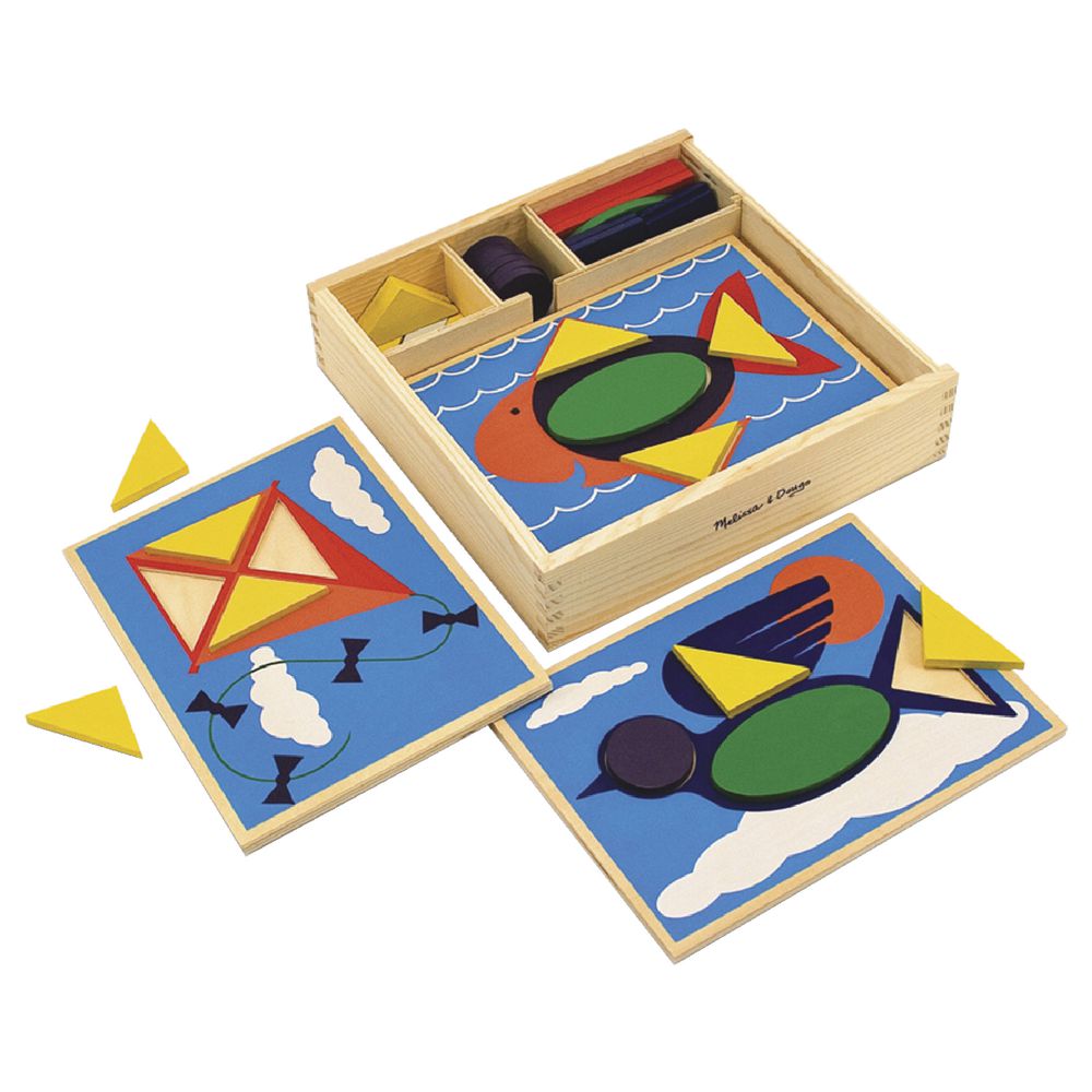 Melissa and Doug Beginner Pattern Blocks Wooden