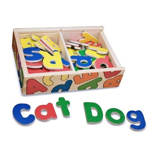 Melissa and Doug Wooden Alphabet Magnets in Box