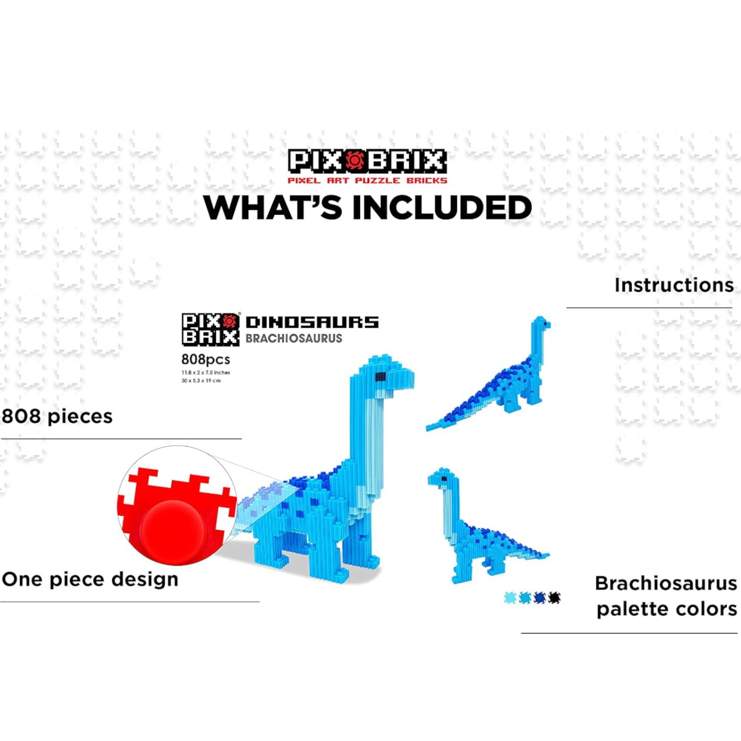 Pix Brix Dinosaur Brachiosaurus 808 pc 1