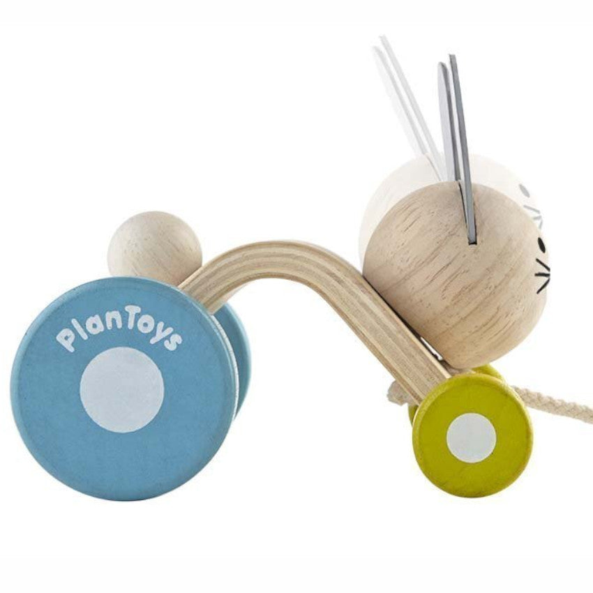 Plan Toys Pull Along Hopping Rabbit Wooden 1