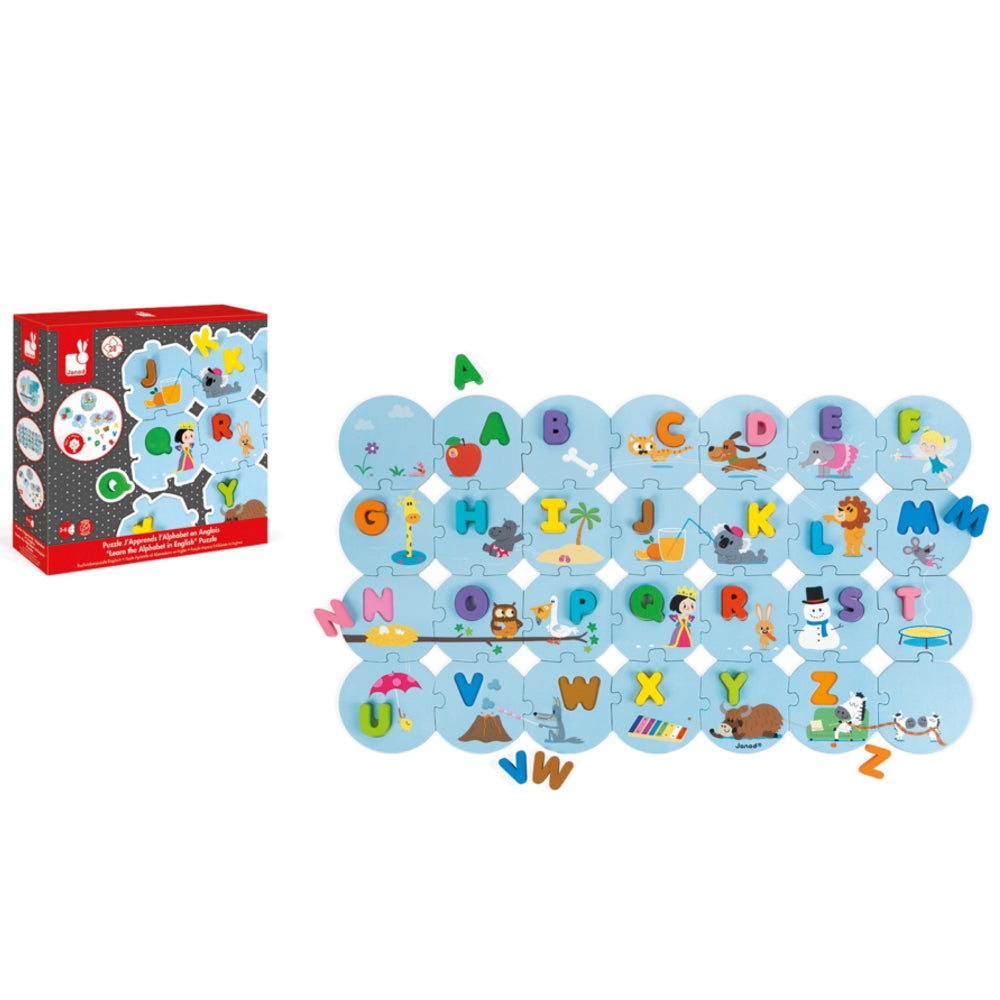 Janod Puzzle Learn the Alphabet with Wooden Letters 3