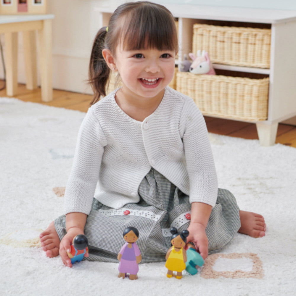 Tender Leaf Doll Family Multicural Wooden