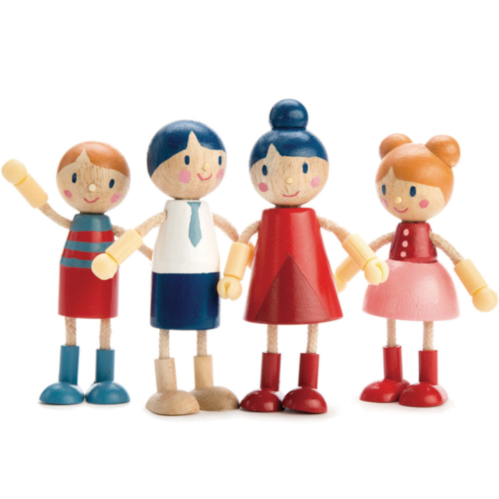 Tender Leaf Doll Family Wooden with Flexible Arms and Legs