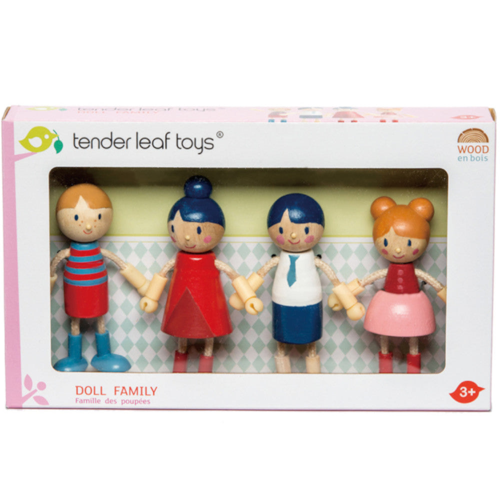 Tender Leaf Doll Family Wooden with Flexible Arms and Legs 1