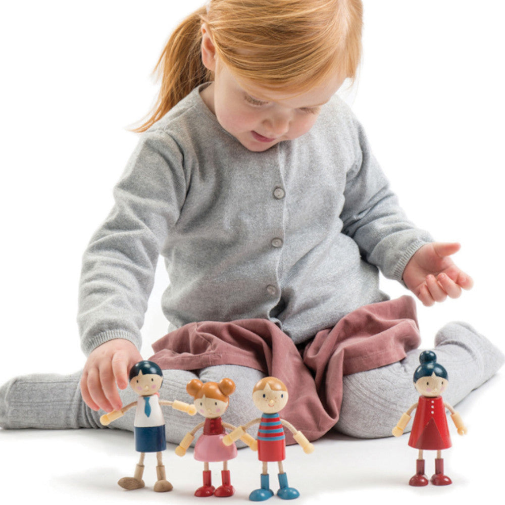 Tender Leaf Doll Family Wooden with Flexible Arms and Legs 2