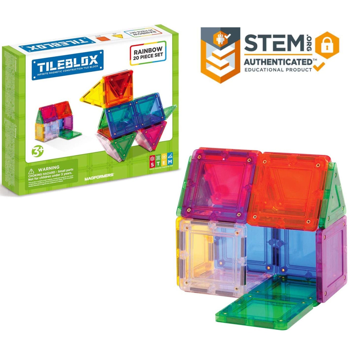 Tileblox Rainbow Set 20 piece