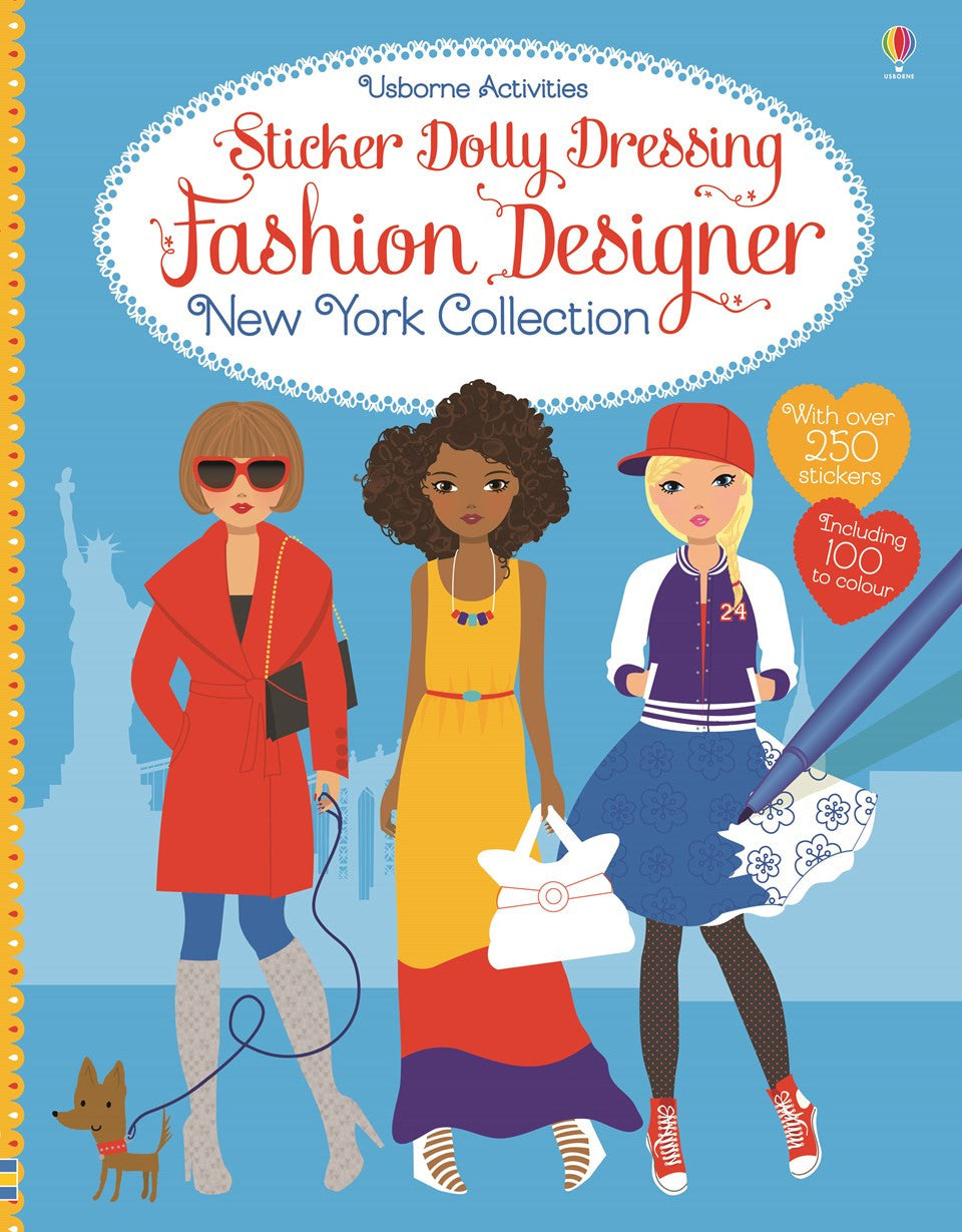 Usborne Sticker Dolly Dressing Fashion Designer New York Collection