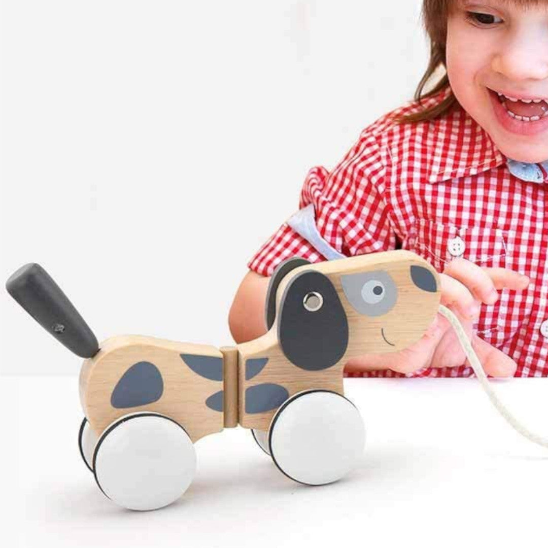 Viga Pull Along Puppy Wooden 2