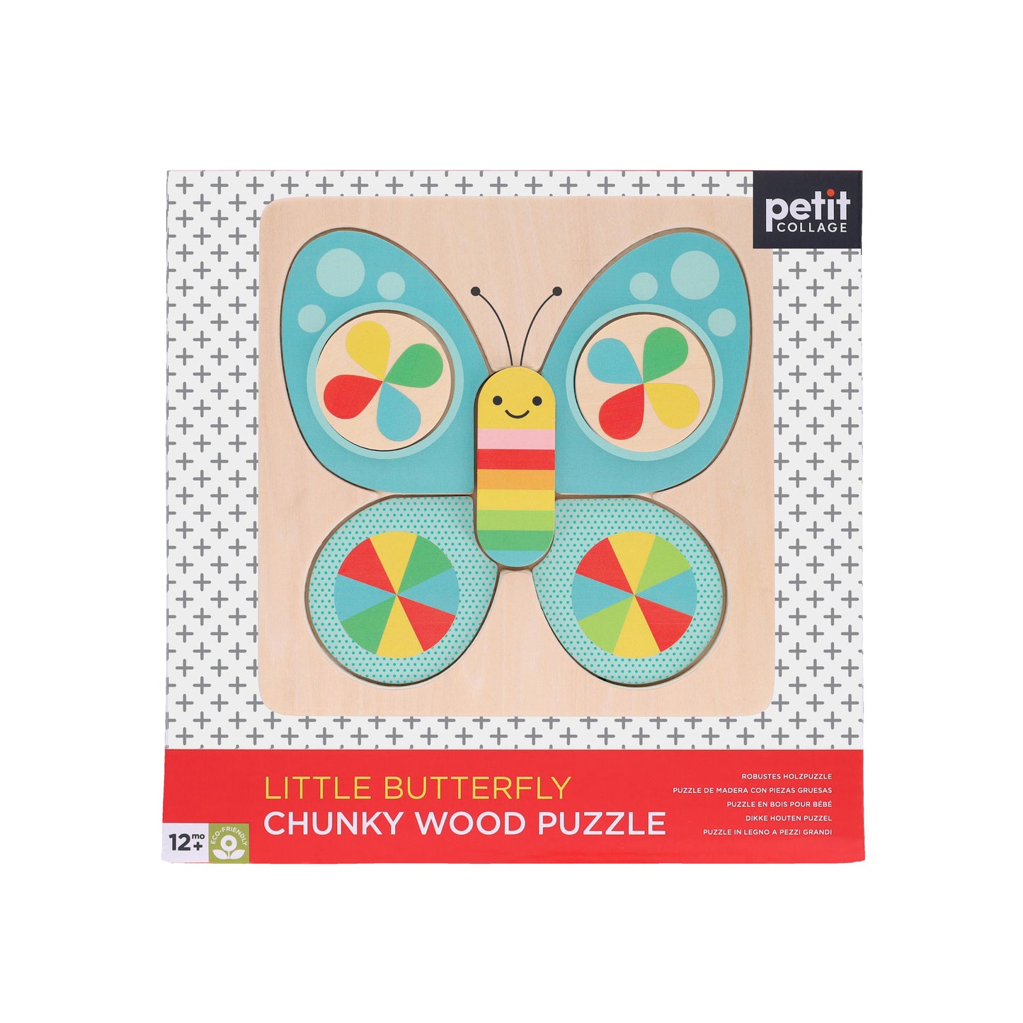 Petit Collage Chunky Wood Puzzle Little Butterfly - K and K Creative Toys