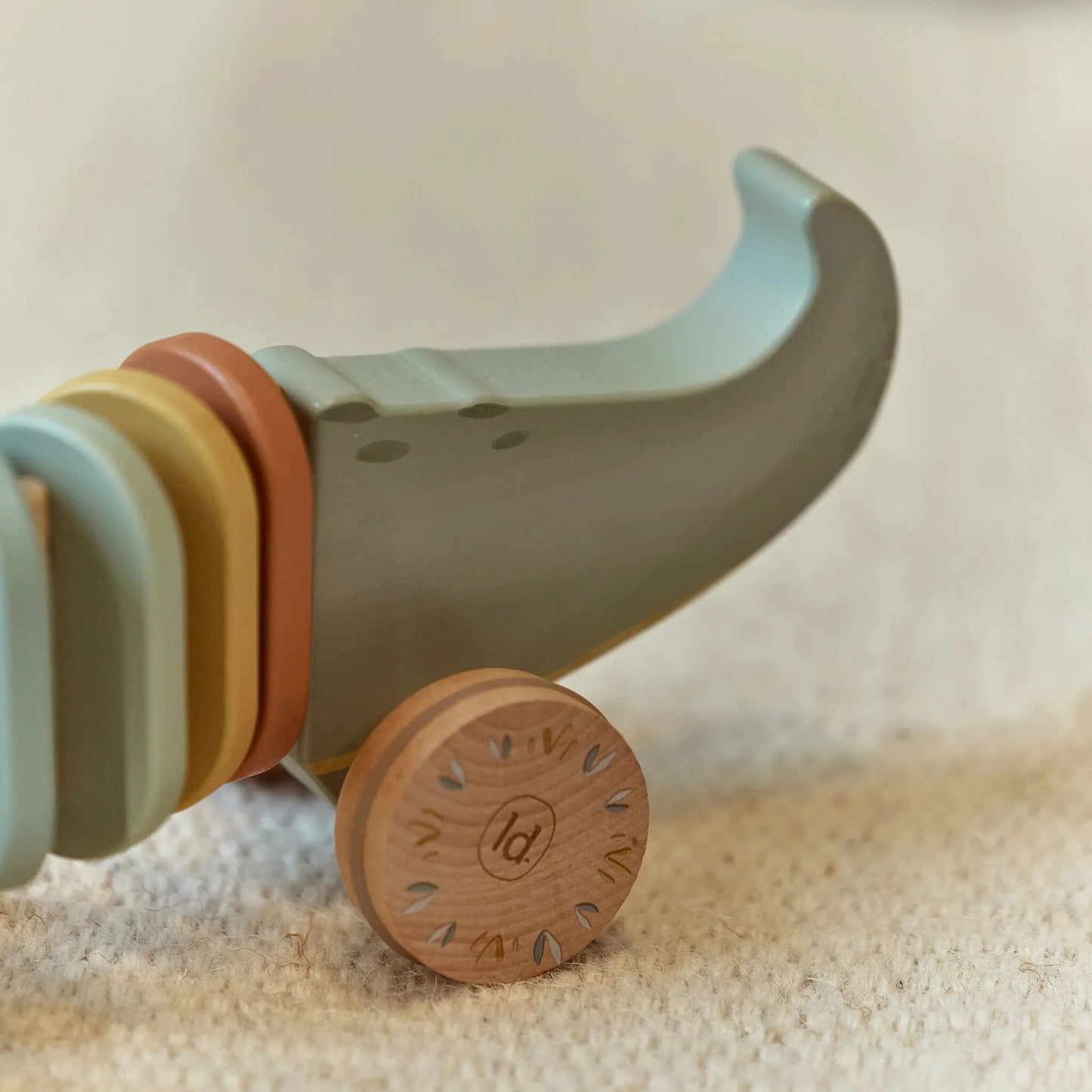 Little Dutch - Safari Friends | Wooden Pull Along Crocodile Animal