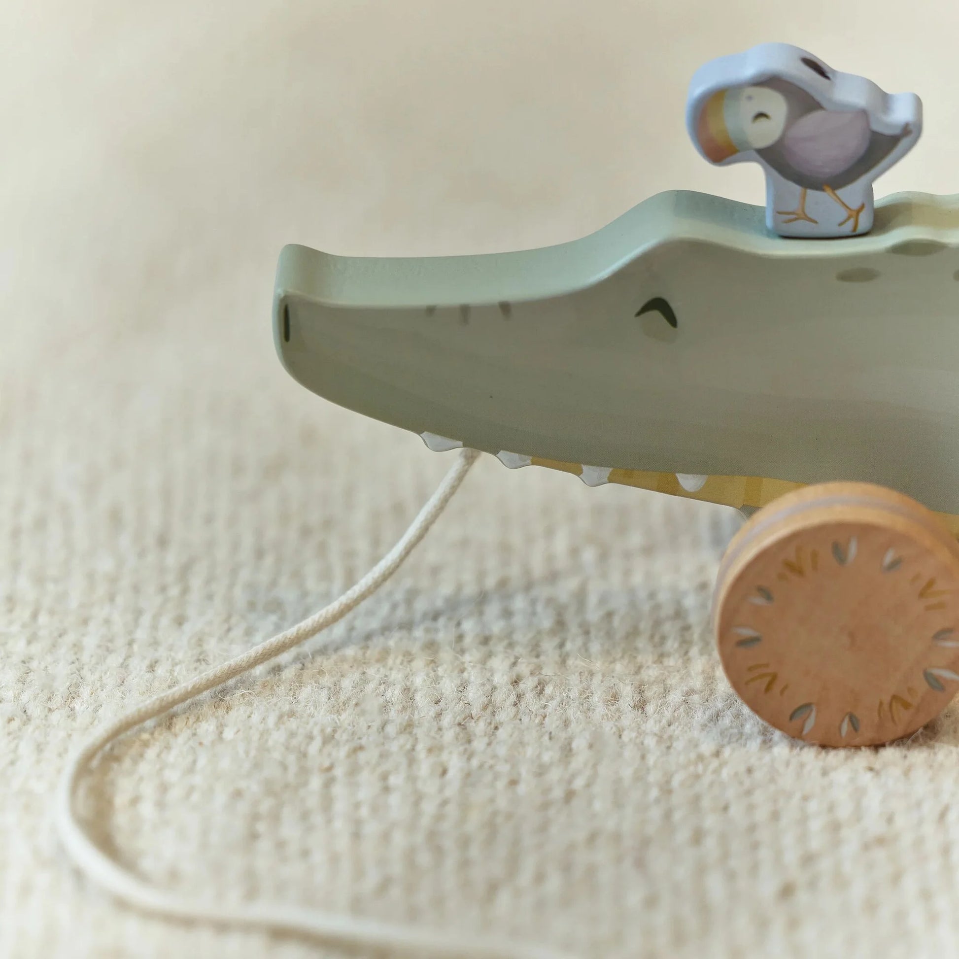 Little Dutch - Safari Friends | Wooden Pull Along Crocodile Animal
