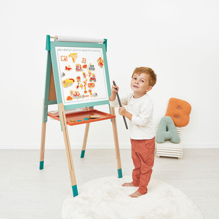 Janod - Height Adjustable Blackboard + Whiteboard