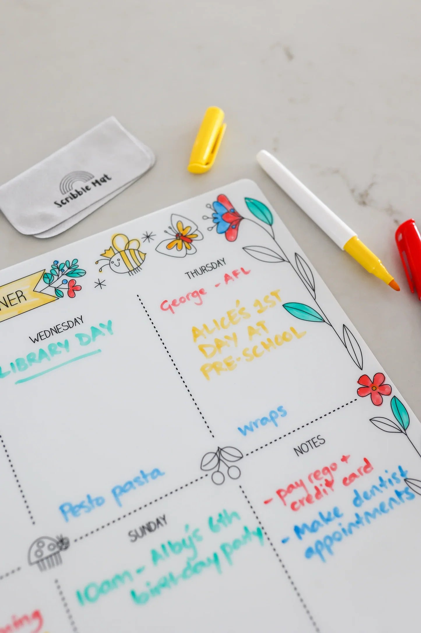 Scribble Mat - Weekly Planner