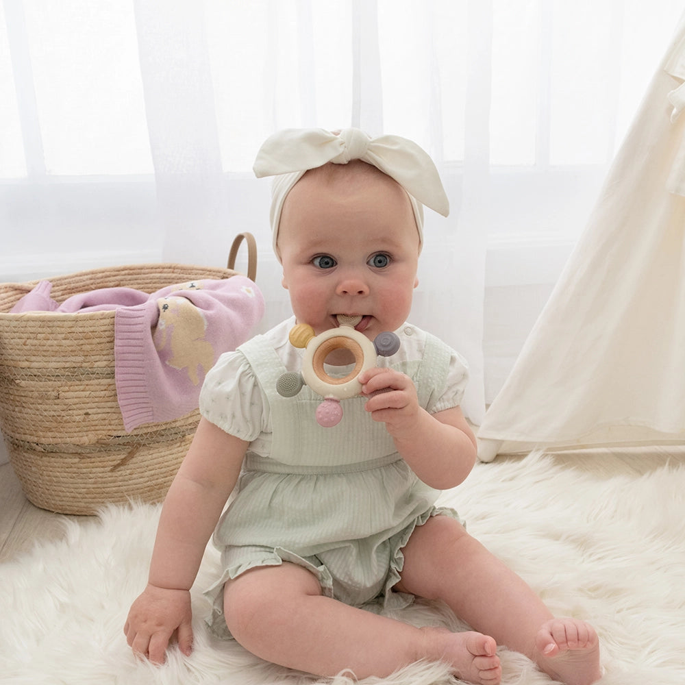 Living Textiles - Multi-Surface Teething Wheel | Rose