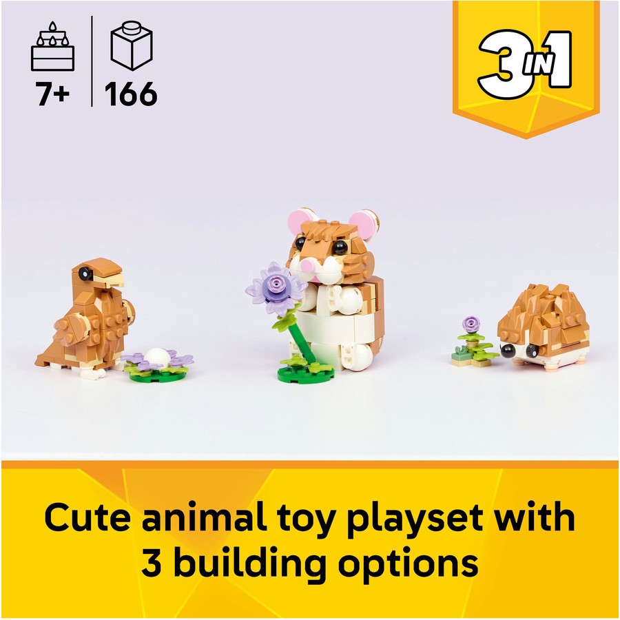 LEGO Creator 3 in 1: Cute Hamster with a Flower 31376