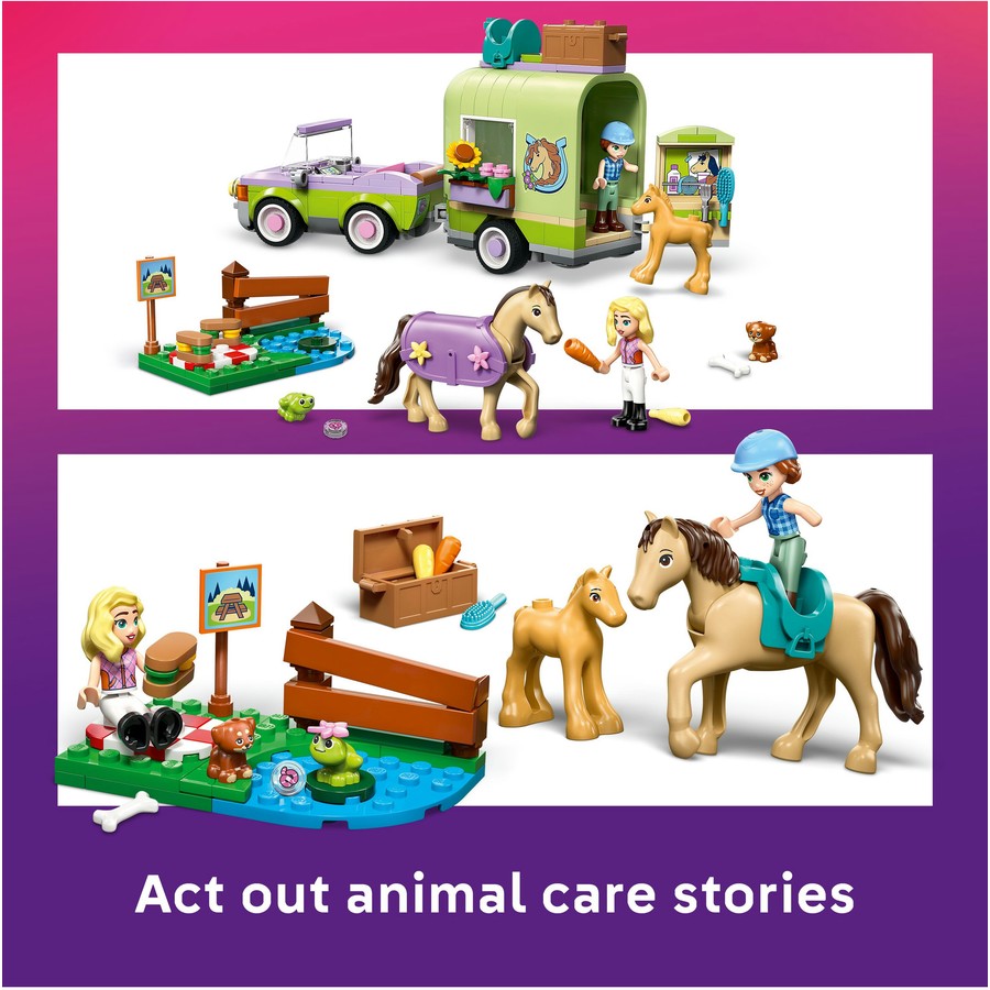 LEGO Friends Horse & Baby Foal Trailer 42695
