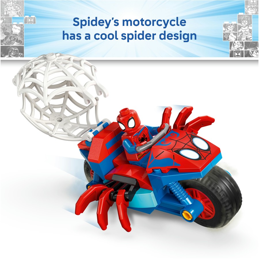 LEGO Marvel Spidey on his Motorcycle vs. Rhino 11206
