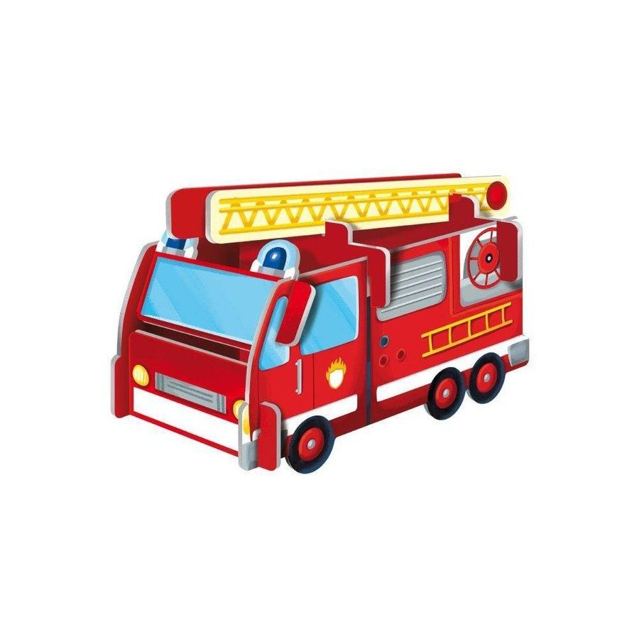Sassi 3D Puzzle and Book Set - Learn Shapes with Firefighters