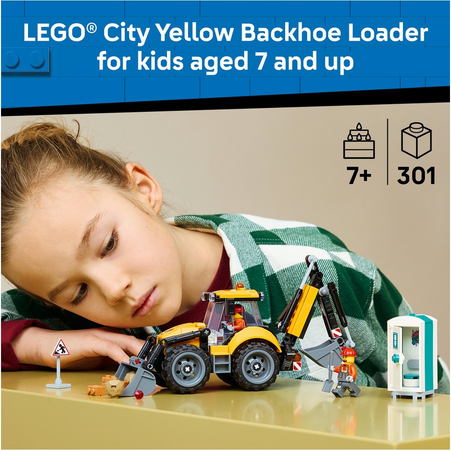 LEGO City Yellow Backhoe Loader 60480