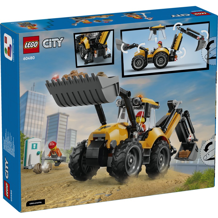 LEGO City Yellow Backhoe Loader 60480