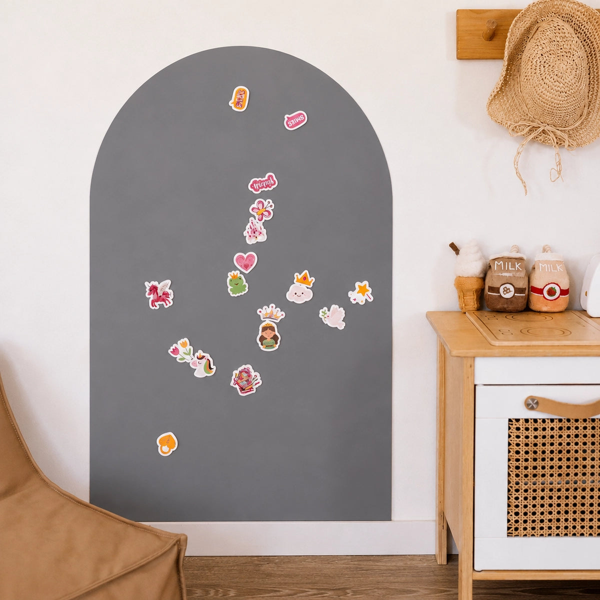 SmartyPals - Magnetic Playwall | Magnetic Wall Decal for Kids & Playrooms (Select Colour)
