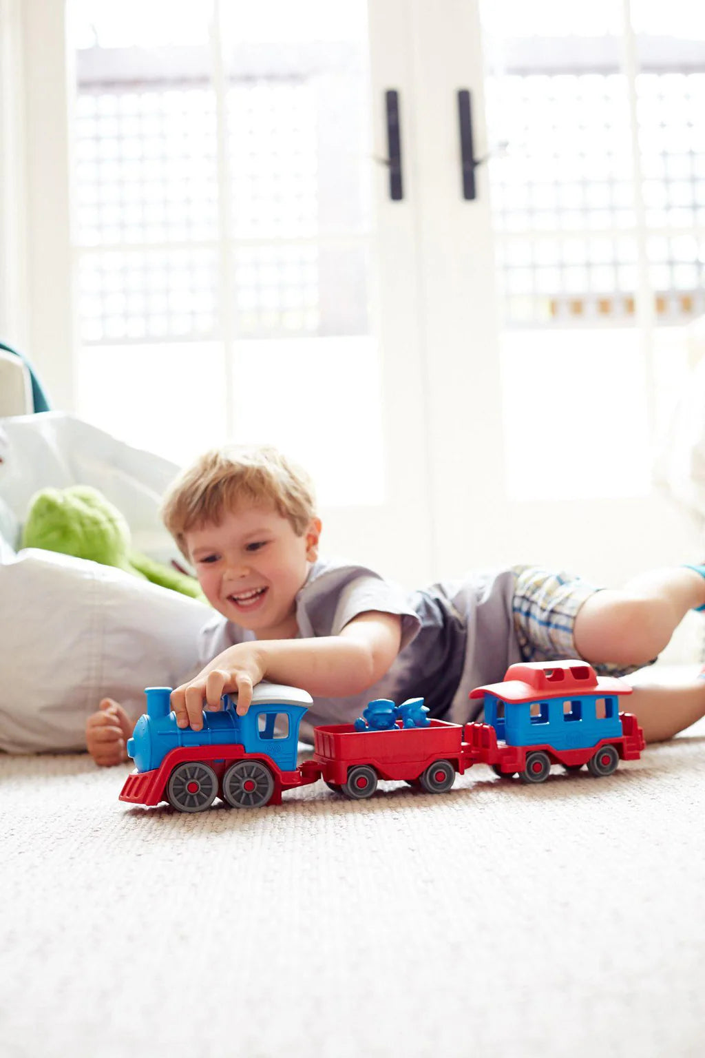 Green Toys Train Blue with Carriages