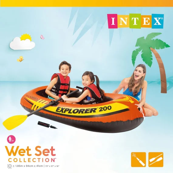 Intex Inflatable Explorer 200 Boat Set