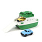 Green Toys Ferry Boat with Two Cars Green and White