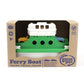 Green Toys Ferry Boat with Two Cars Green and White