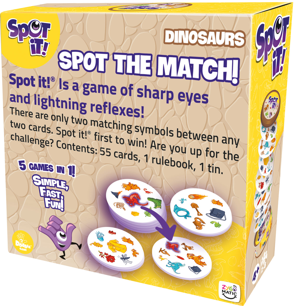 Spot It Game: Dinosaurs