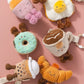 Living Textiles - 2 Pack Mini Market Brunch Stroller Toys | Boba Tea & Donut