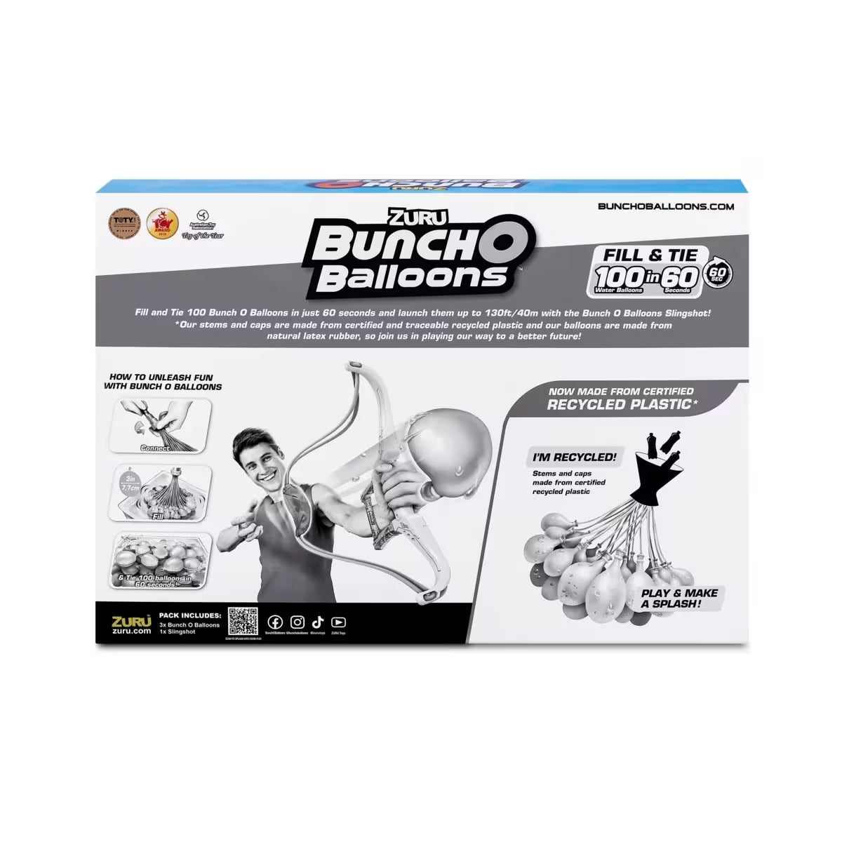 Zuru Bunch O Balloons Tropical Party Slingshot With 100 Water Balloons