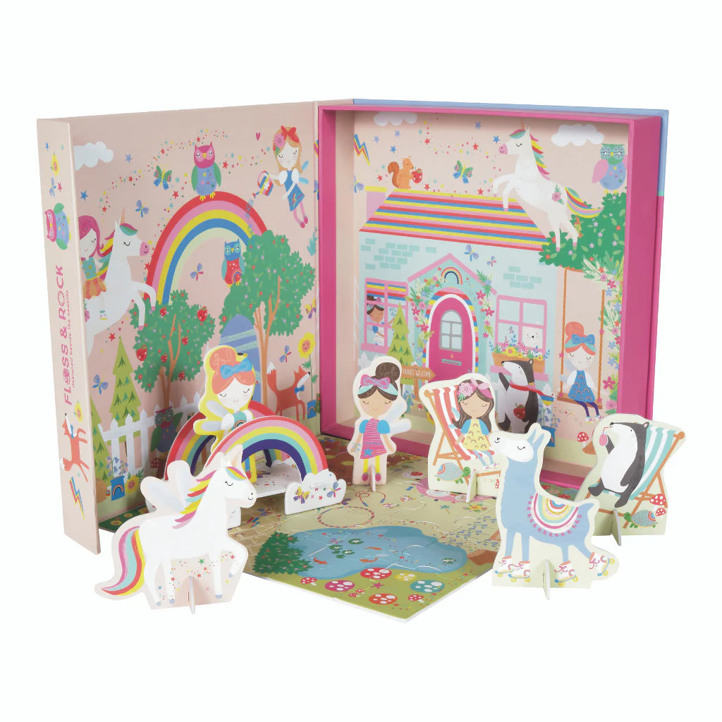 Floss & Rocket Pop Out Play Scene Rainbow Fairy